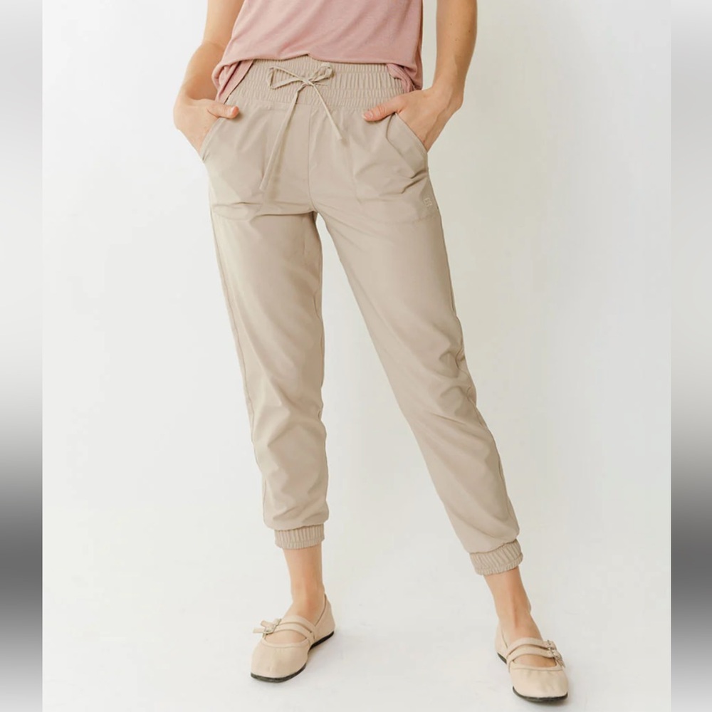 Albion Beige Track Joggers
